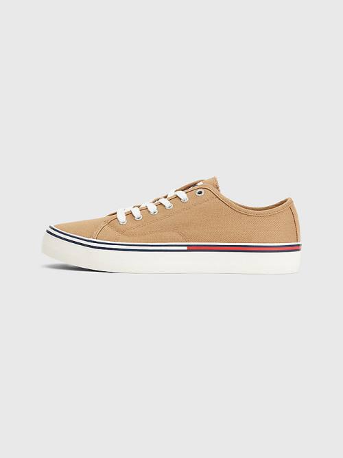 Khaki Tommy Hilfiger Essential Low-Cut Men's Sneakers | TH291MAJ