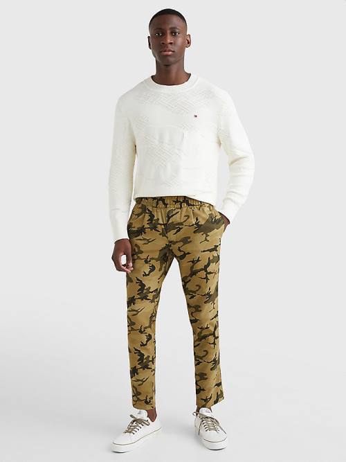 Khaki Tommy Hilfiger Modern Camo Tapered Fit Men's Pants | TH583AGF