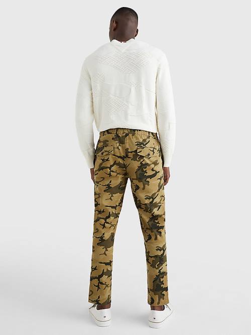 Khaki Tommy Hilfiger Modern Camo Tapered Fit Men's Pants | TH583AGF