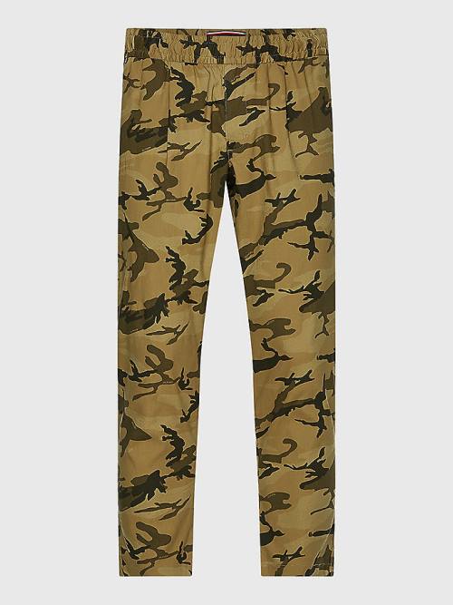 Khaki Tommy Hilfiger Modern Camo Tapered Fit Men's Pants | TH583AGF