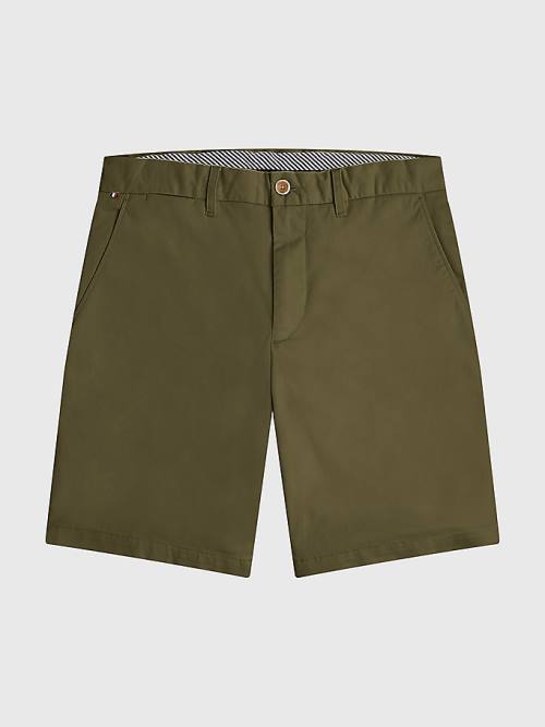 Khaki Tommy Hilfiger Plus Essential 1985 Organic Cotton Men\'s Shorts | TH731PQX