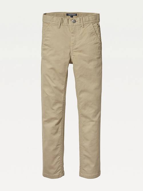 Khaki Tommy Hilfiger Slim Fit Chinos Boys\' Pants | TH807EJH