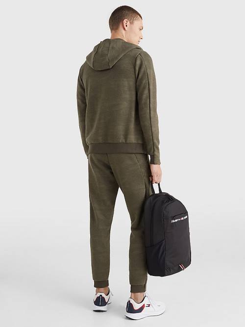 Khaki Tommy Hilfiger Sport Camo Zip-Thru Men's Hoodie | TH891HMV