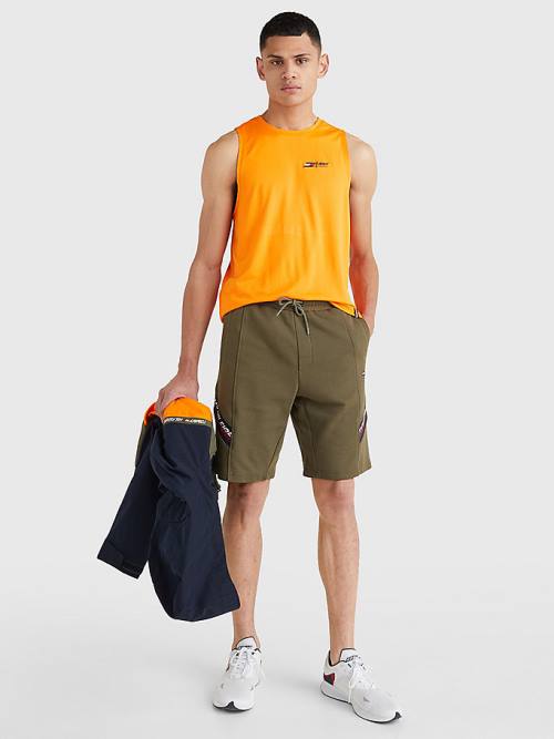 Khaki Tommy Hilfiger Sport TH Cool Organic Cotton Men's Shorts | TH425XHP