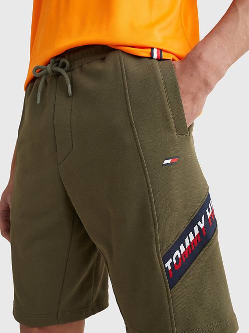 Khaki Tommy Hilfiger Sport TH Cool Organic Cotton Men's Shorts | TH425XHP