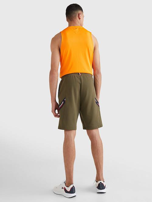 Khaki Tommy Hilfiger Sport TH Cool Organic Cotton Men's Shorts | TH425XHP