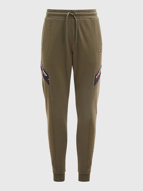 Khaki Tommy Hilfiger Sport TH Cool Tape Joggers Men's Pants | TH627SEP