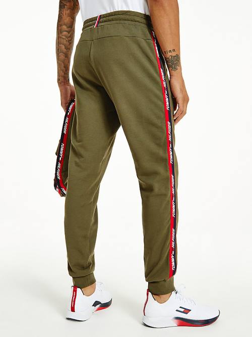 Khaki Tommy Hilfiger Sport Tape Joggers Men's Pants | TH106TXI