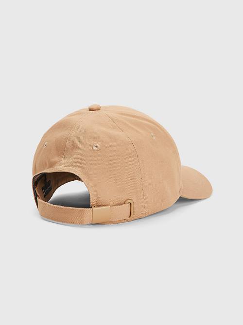 Khaki Tommy Hilfiger TH Established Baseball Cap Men's Hats | TH740ZVU