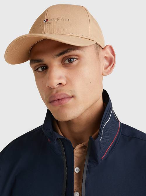 Khaki Tommy Hilfiger TH Established Baseball Cap Men's Hats | TH740ZVU