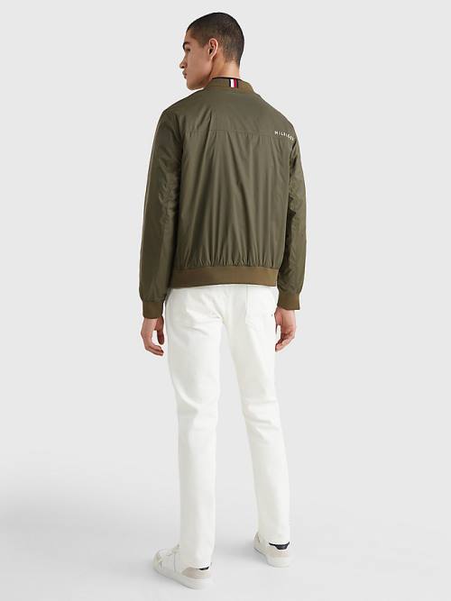 Khaki Tommy Hilfiger TH Warm Packable Insulated Bomber Men's Jackets | TH615IQG