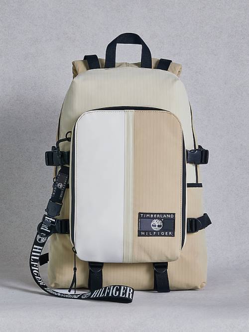 Khaki Tommy Hilfiger TOMMYXTIMBERLAND Reimagined Backpack Men's Bags | TH409DRO