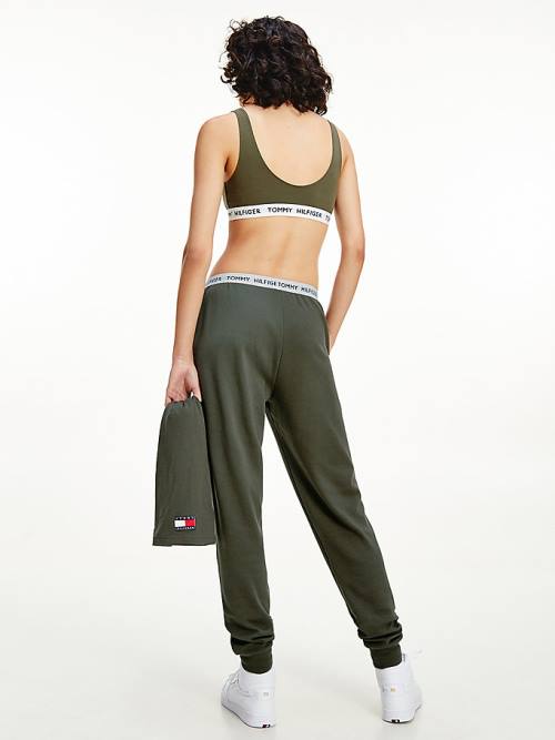 Khaki Tommy Hilfiger Tommy 85 Logo Waistband Joggers Women's Pants | TH359HVN