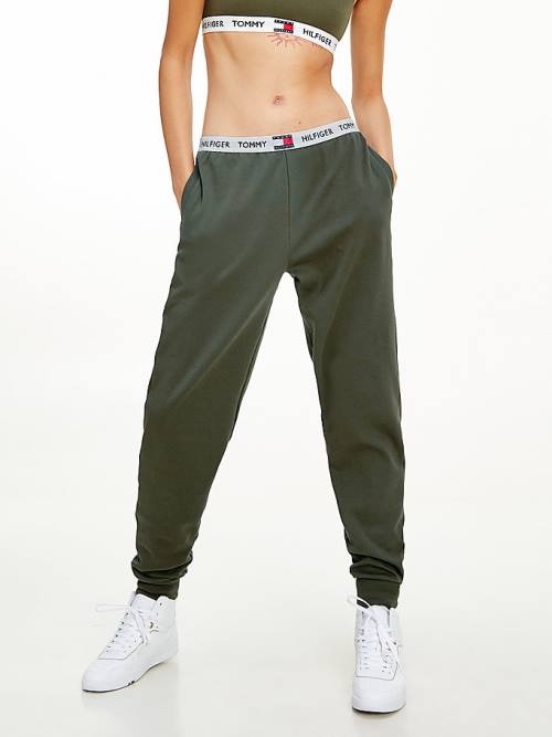 Khaki Tommy Hilfiger Tommy 85 Logo Waistband Joggers Women\'s Pants | TH359HVN