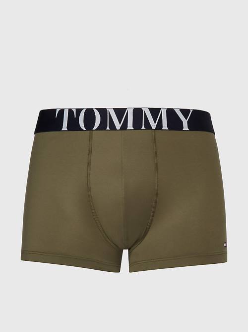 Khaki Tommy Hilfiger Ultra Soft Microfibre Trunks Men\'s Underwear | TH063MWF