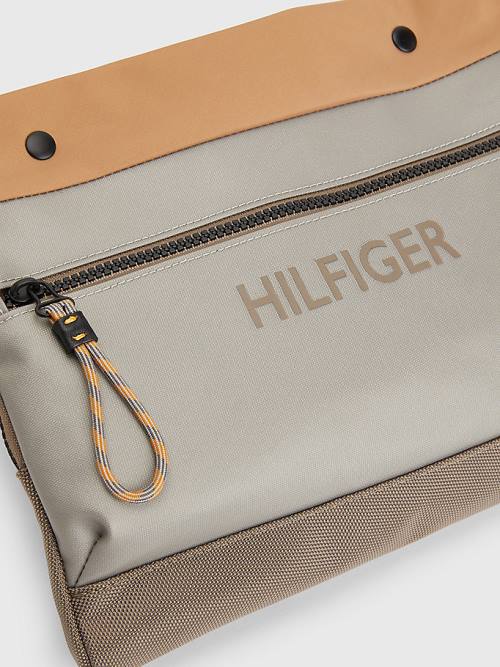 Khaki Tommy Hilfiger Utility Small Messenger Men's Bags | TH620ESJ