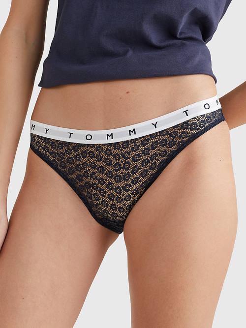 Multi Tommy Hilfiger 3-Pack Lace Logo Waistband Briefs Women's Underwear | TH362EKJ