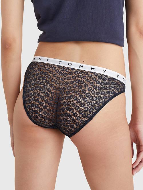 Multi Tommy Hilfiger 3-Pack Lace Logo Waistband Briefs Women's Underwear | TH362EKJ