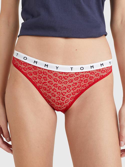 Multi Tommy Hilfiger 3-Pack Lace Logo Waistband Briefs Women's Underwear | TH362EKJ