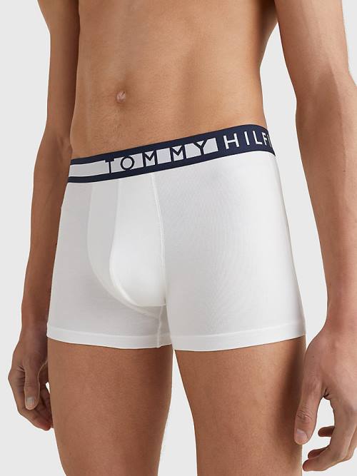 Multi Tommy Hilfiger 3-Pack Statement Waistband Trunks Men's Underwear | TH214XLC