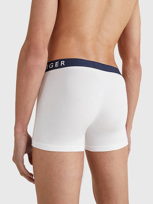 Multi Tommy Hilfiger 3-Pack Statement Waistband Trunks Men's Underwear | TH214XLC