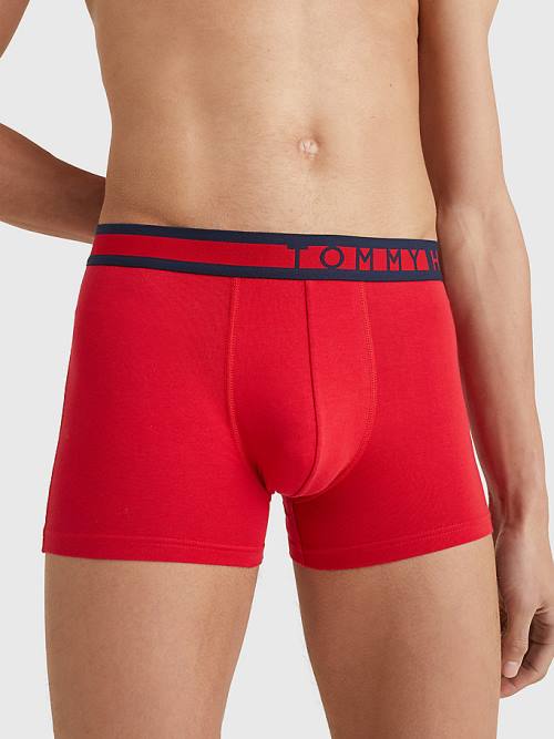 Multi Tommy Hilfiger 3-Pack Statement Waistband Trunks Men's Underwear | TH214XLC