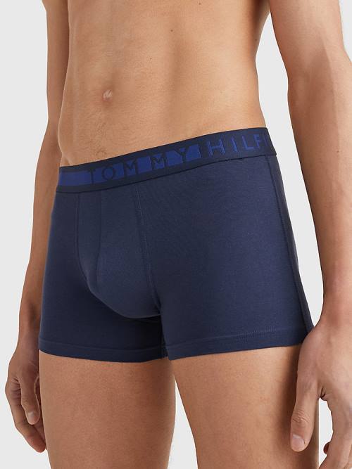 Multi Tommy Hilfiger 3-Pack Statement Waistband Trunks Men\'s Underwear | TH214XLC