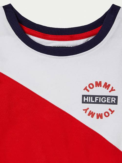 Multi Tommy Hilfiger Adaptive Colour-Blocked Sleeveless Girls' Dress | TH912MZN