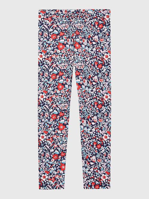 Multi Tommy Hilfiger Adaptive Floral Print Leggings Girls\' Pants | TH781BFK