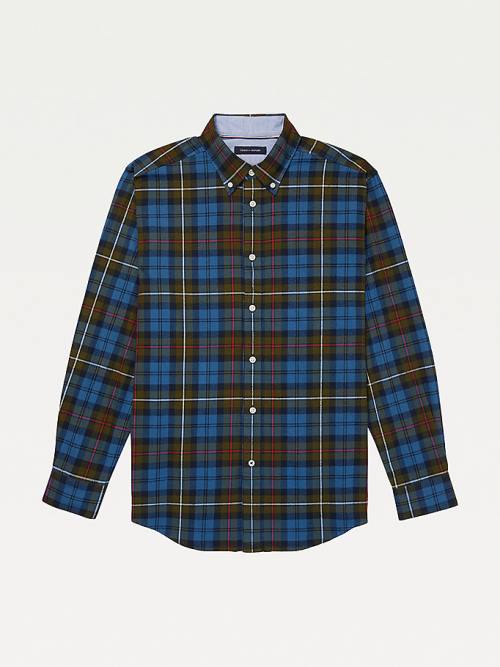 Multi Tommy Hilfiger Adaptive Plaid Check Regular Fit Men's Shirts | TH415HJL