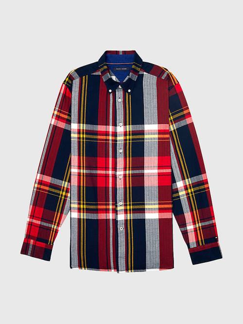 Multi Tommy Hilfiger Adaptive Plaid Check Slim Fit Men\'s Shirts | TH517WBN