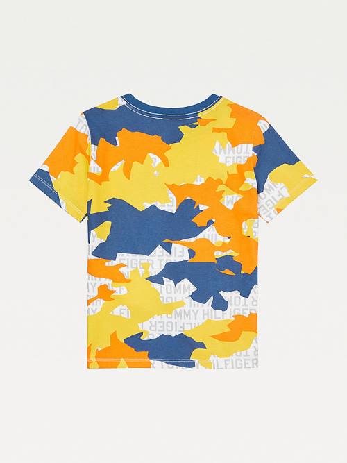 Multi Tommy Hilfiger Adaptive Port Access Camo Boys' T Shirts | TH583NQR