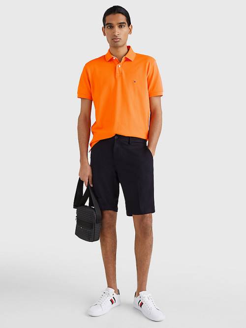 Orange Tommy Hilfiger 1985 Essential TH Flex Men's Polo Shirts | TH354WDG