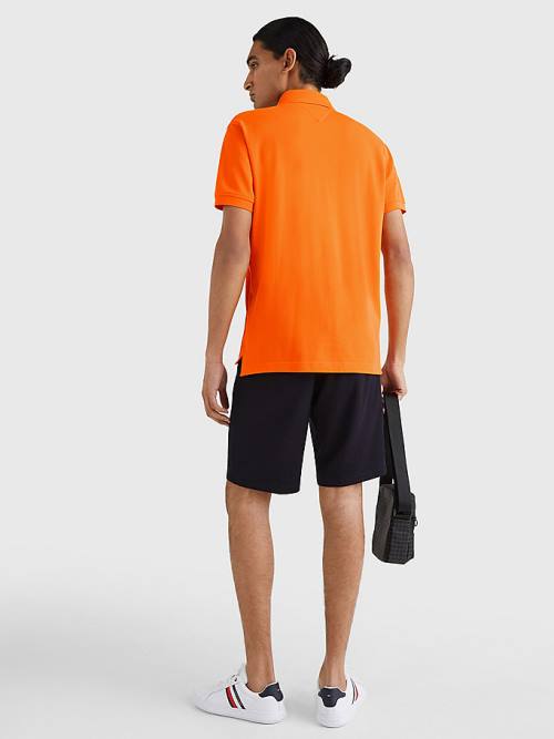 Orange Tommy Hilfiger 1985 Essential TH Flex Men's Polo Shirts | TH354WDG