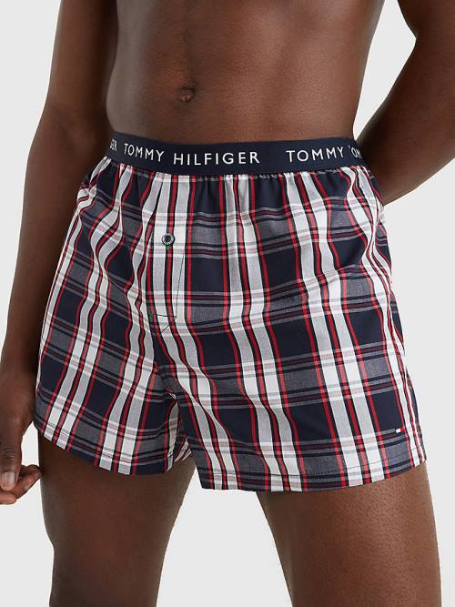 Orange Tommy Hilfiger 3-Pack Logo Waistband Button Fly Boxers Men's Underwear | TH098JAU