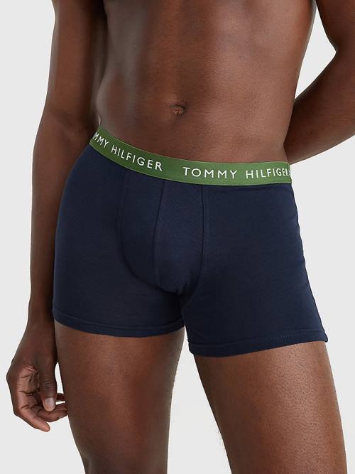 Orange Tommy Hilfiger 3-Pack Repeat Logo Trunks Men's Underwear | TH902DTM