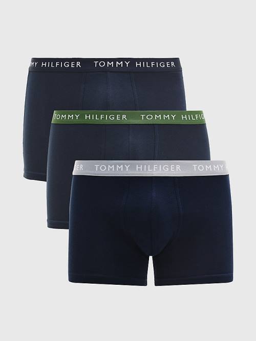 Orange Tommy Hilfiger 3-Pack Repeat Logo Trunks Men\'s Underwear | TH902DTM