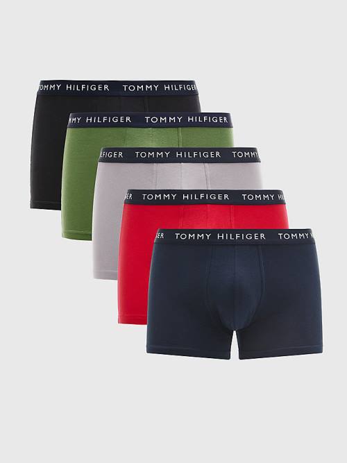 Orange Tommy Hilfiger 5-Pack Logo Waistband Trunks Men\'s Underwear | TH981STR