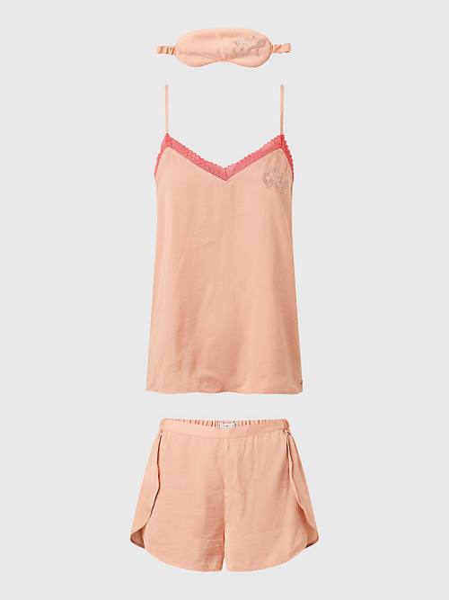 Orange Tommy Hilfiger Cami Sleep Set With Eye Mask Women's Pyjamas | TH317ELY