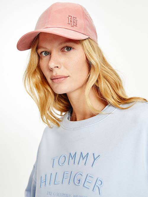 Orange Tommy Hilfiger Fresh Monogram Embroidery Cap Women's Hats | TH853WOM