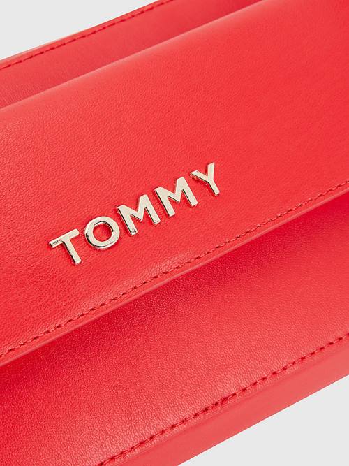 Orange Tommy Hilfiger Signature Strap Crossover Women's Bags | TH601PGR