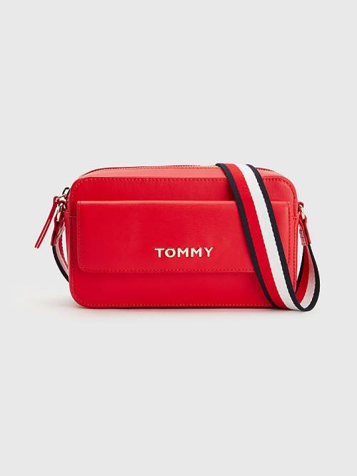 Orange Tommy Hilfiger Signature Strap Crossover Women\'s Bags | TH601PGR