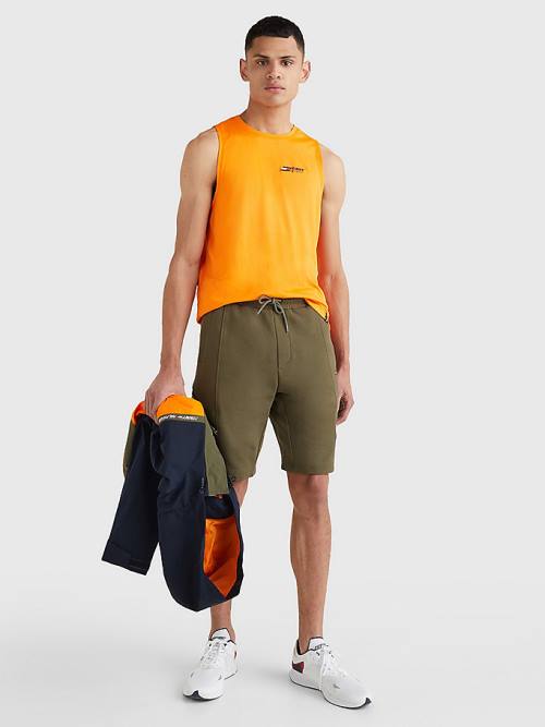 Orange Tommy Hilfiger Sport Essential Performance Training Tank Top Men's T Shirts | TH096UCF