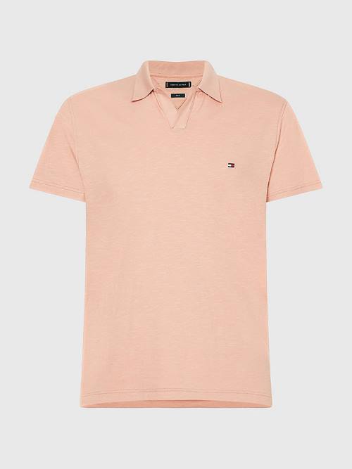 Orange Tommy Hilfiger TH Flex Slim Fit Men's Polo Shirts | TH307PYQ