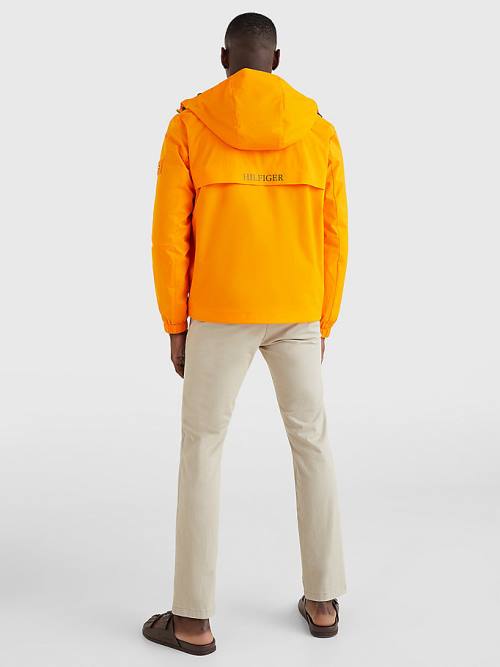 Orange Tommy Hilfiger TH Tech Warm Hooded Men's Jackets | TH109JTF