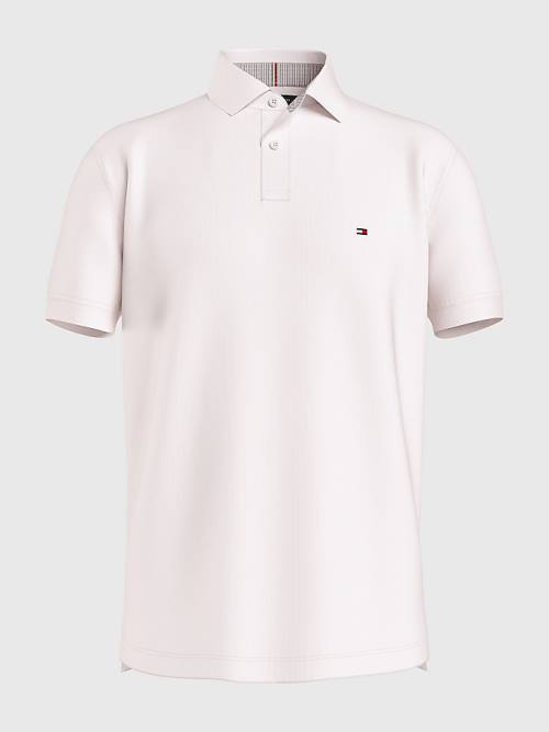 Pink Tommy Hilfiger 1985 Essential TH Flex Men's Polo Shirts | TH154AZQ