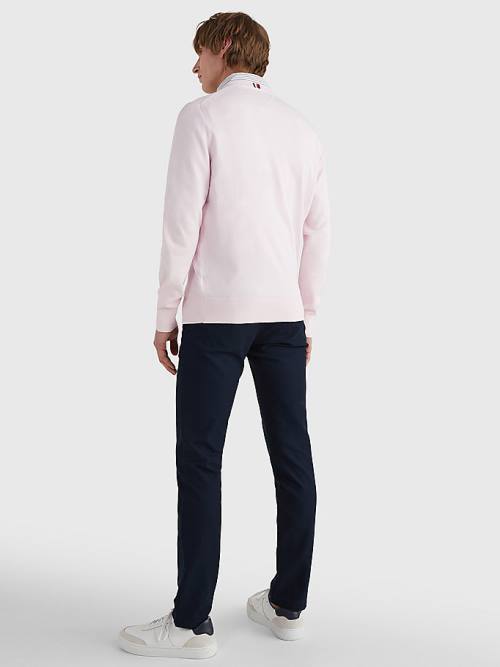 Pink Tommy Hilfiger 1985 Essential TH Flex Sweatshirt Men's Sweaters | TH837DNB