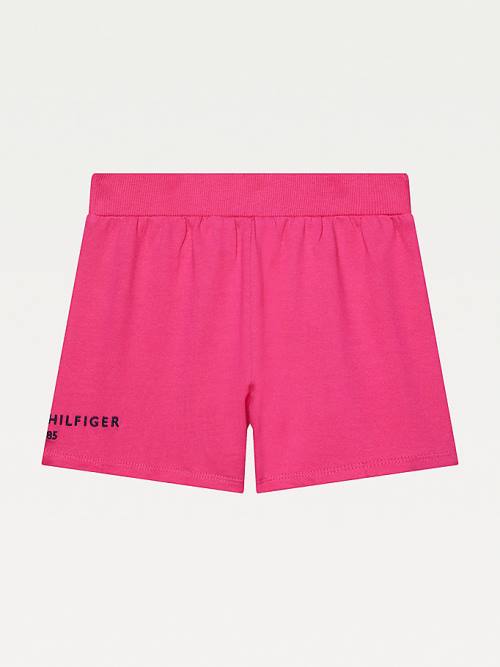 Pink Tommy Hilfiger Adaptive Drawstring Waist Girls' Shorts | TH504KAG