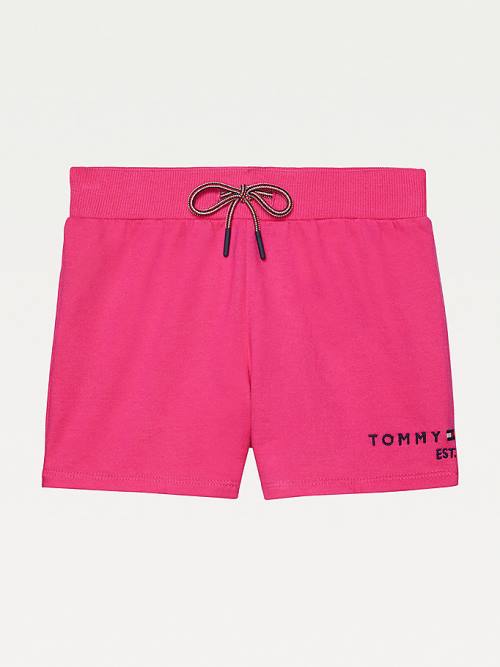 Pink Tommy Hilfiger Adaptive Drawstring Waist Girls\' Shorts | TH504KAG