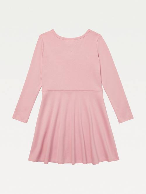 Pink Tommy Hilfiger Adaptive Henley Girls' Dress | TH170FRP